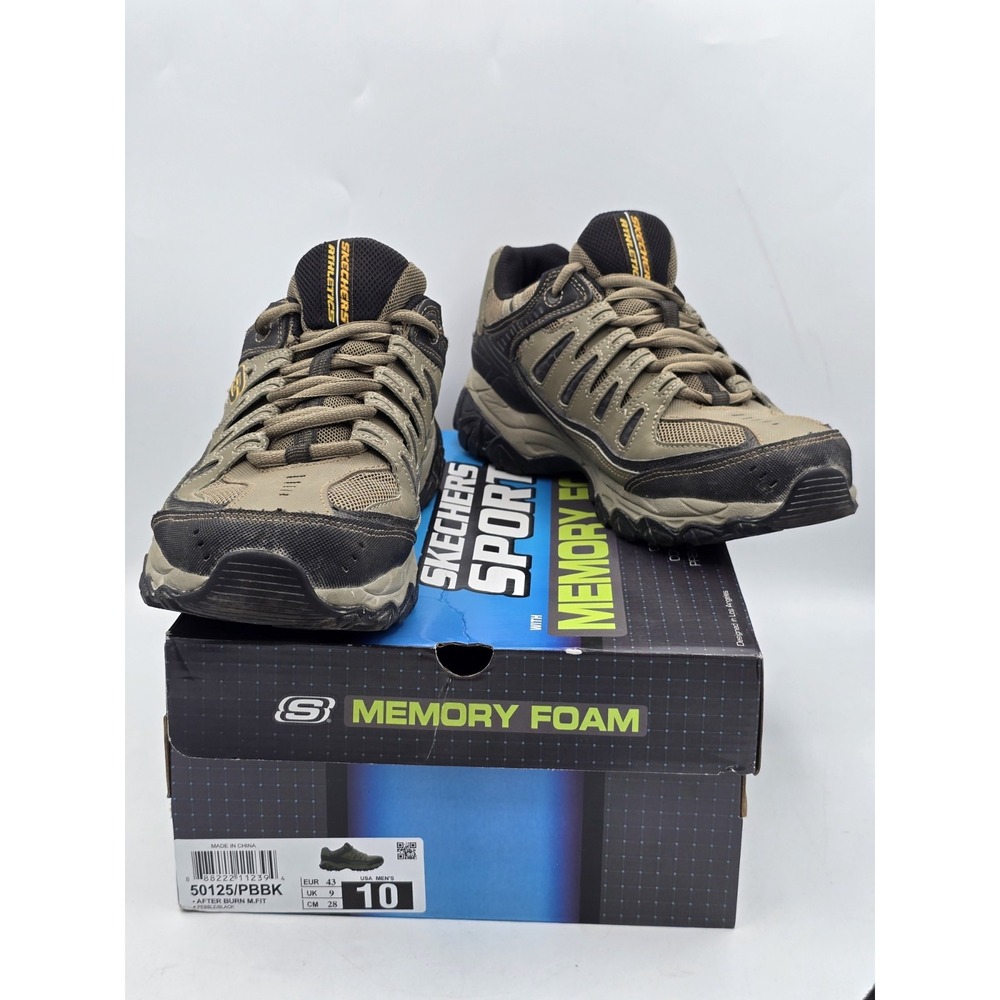Men Sneakers & Athletic Shoes SKECHERS Afterburn M. Fit Hiking Sz‎ 10 Green BLK